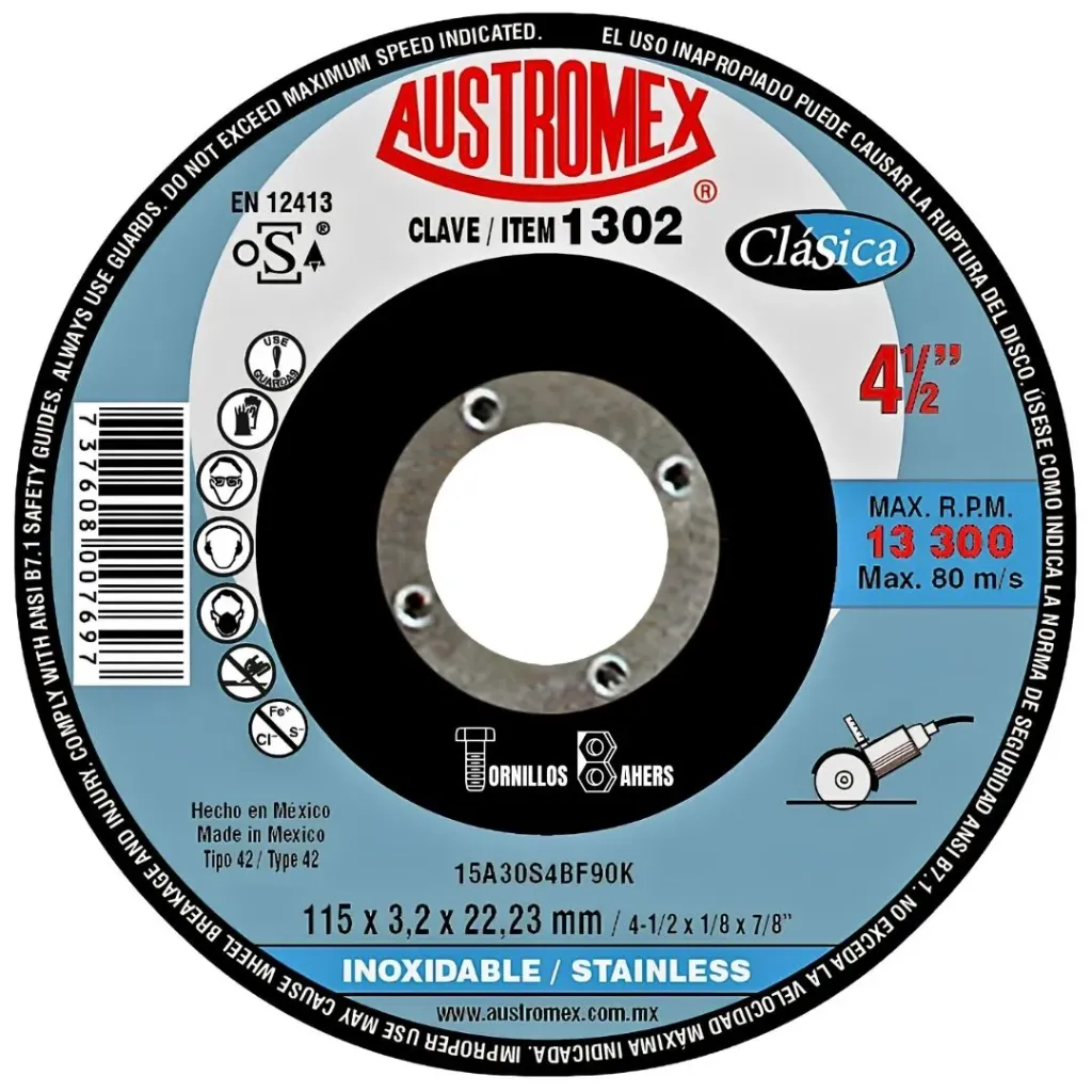 [AUS1302] DISCO CTE INOX 3X22X115 1302 AUSTRO