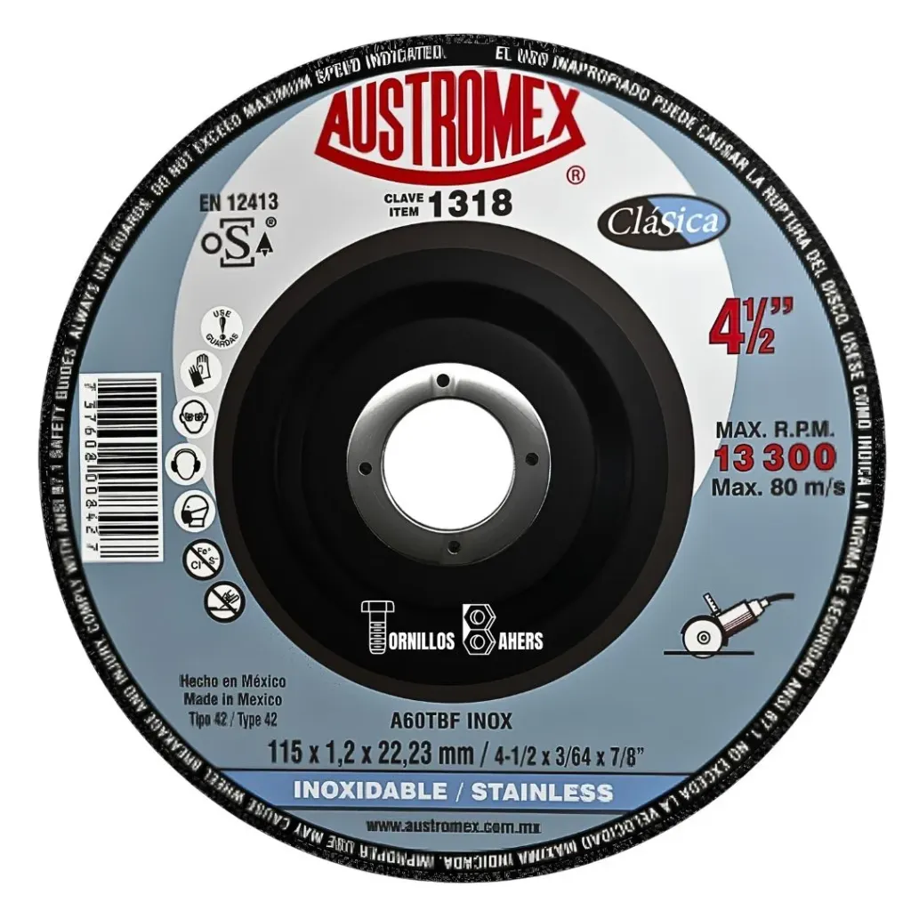 DISCO CTE INOX 1X22X115 1318 AUST