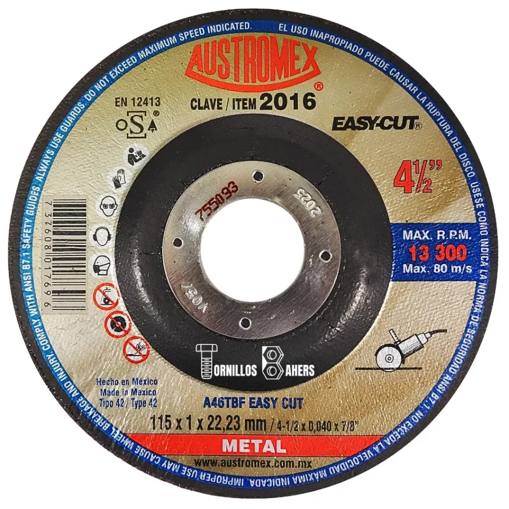 [AUS2016] DISCO CORTE 22X115X1 EC 2016 AUSTROMEX