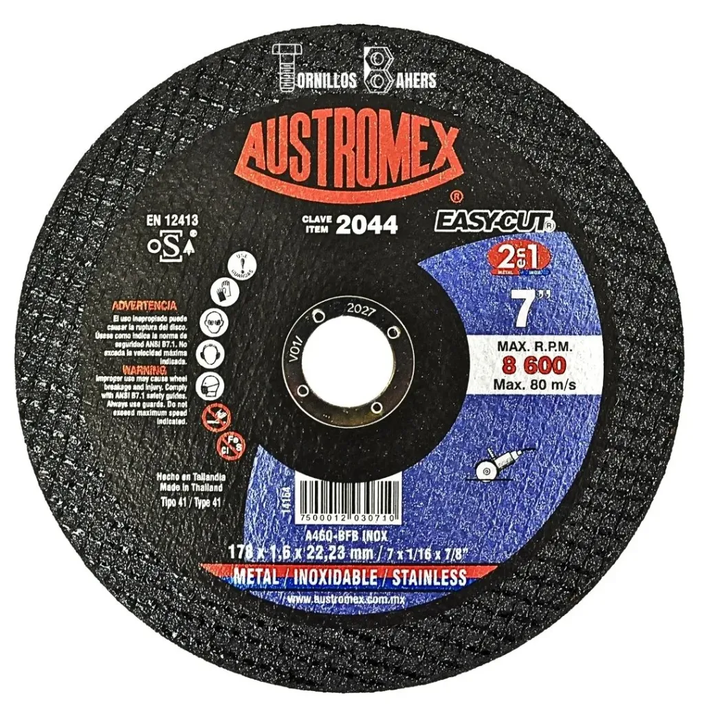 [AUS2044] DISCO CORTE 180X1.6X22 P/INOX NOCONT 2044 AUSTR