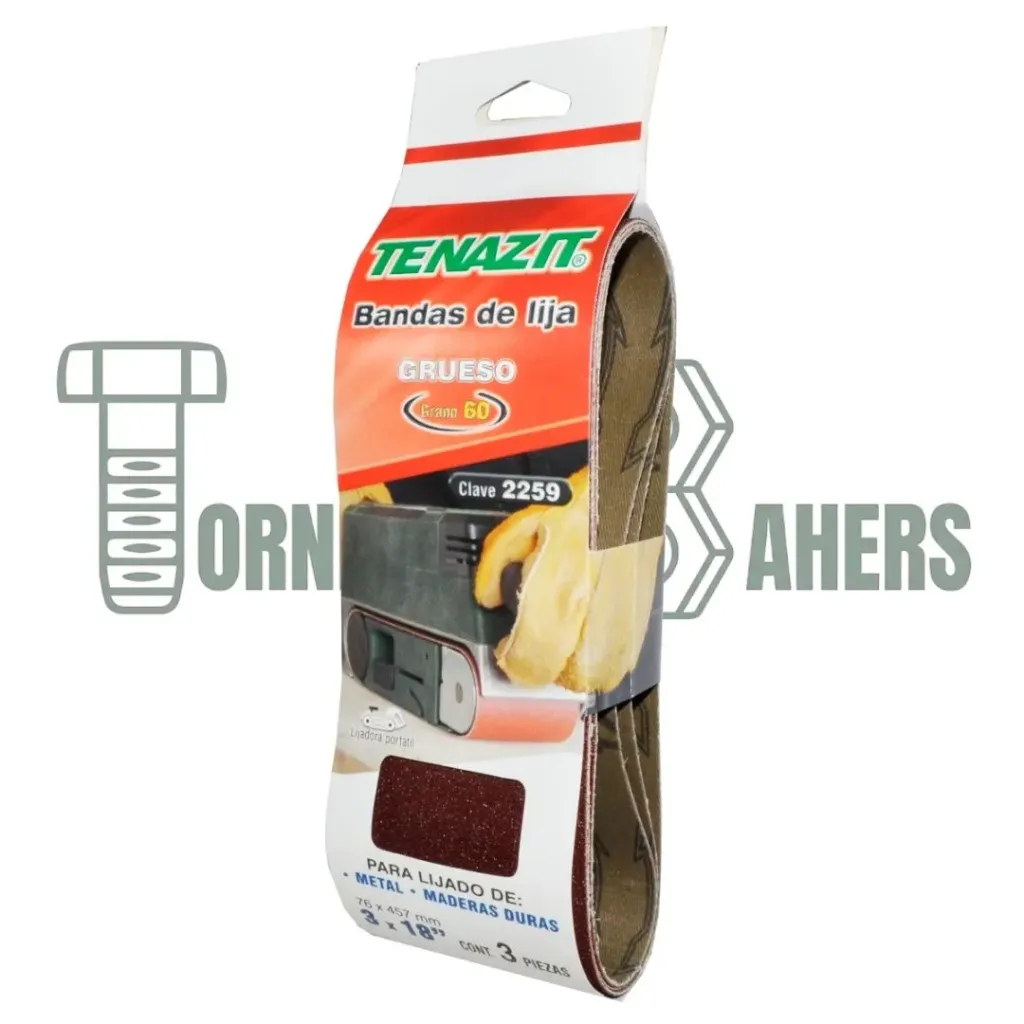 PAQ. 3 BANDAS DE LIJA 3 X 18" 2259 AUSTROMEX