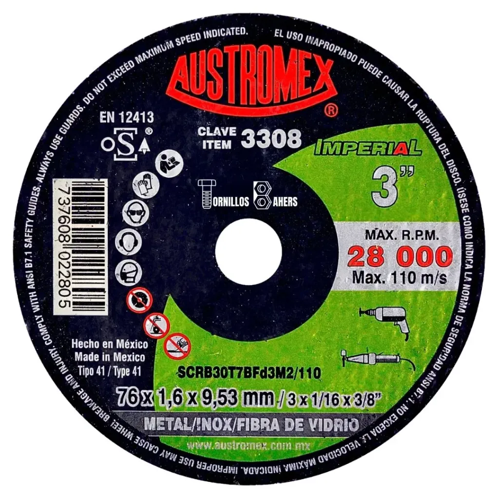 [AUS3308] DISCO CTE MET 76X1.6X22 3308 AUSTROMEX