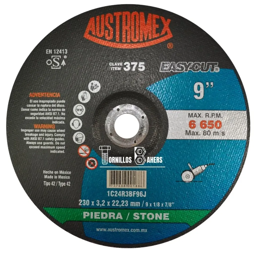 DISCO CTE PIED 1/8X7/8X9 375 AUSTRO