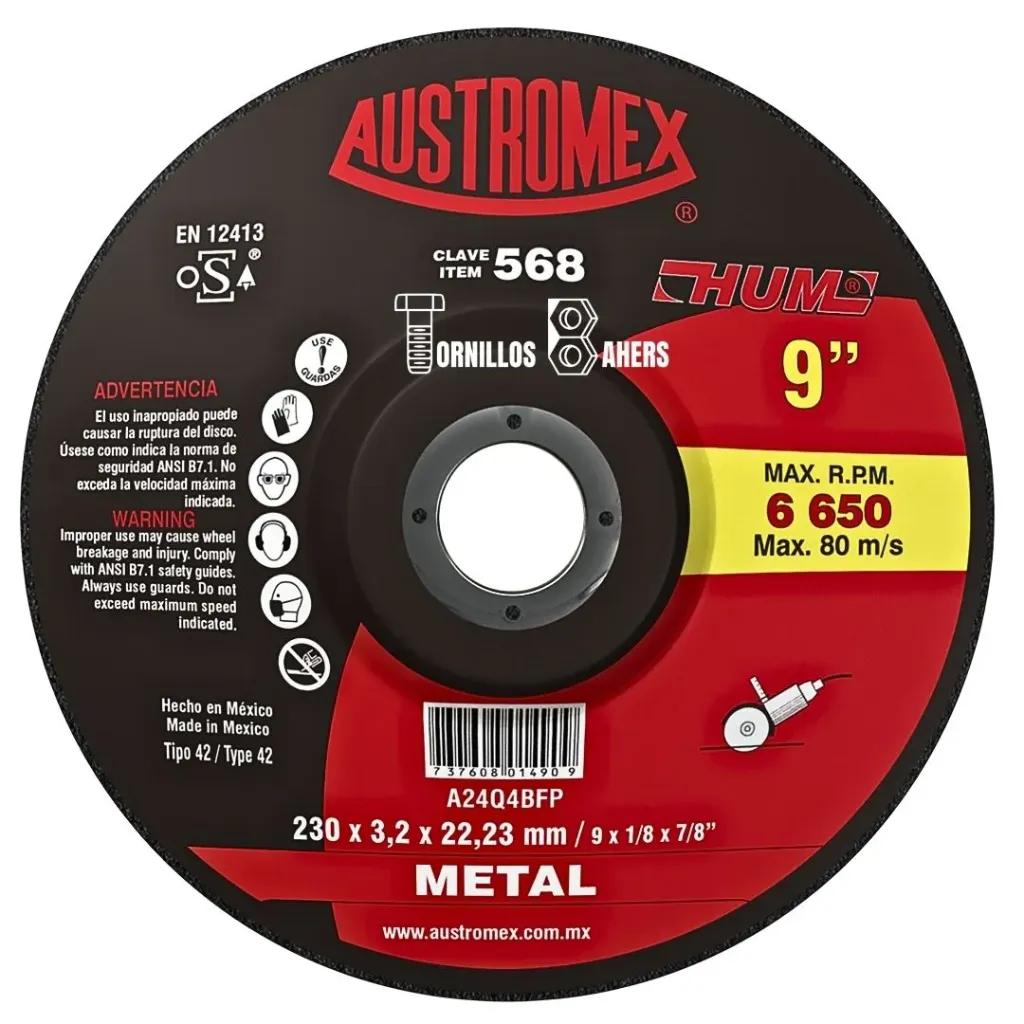 DISCO CTE HUM 230X3.23X22 568 AUSTROMEX