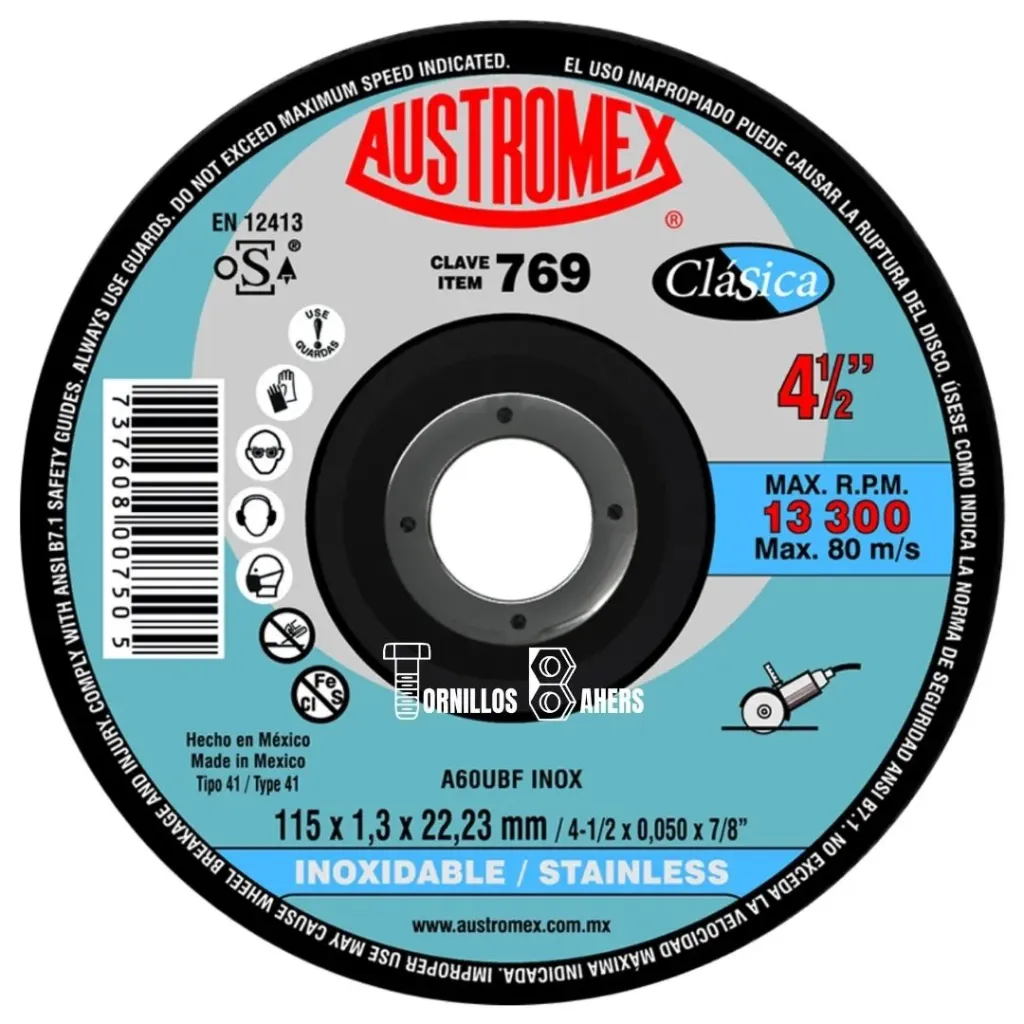 DISCO CTE 115X1.0X22.2 769 P/INOX AUSTROMEX