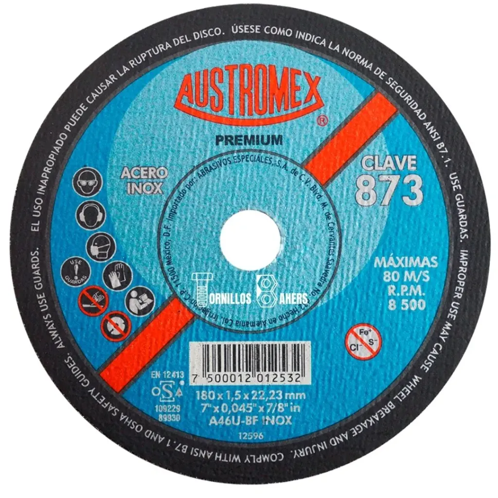 DISCO CTE 178X1.5X22 CERO CONT. 873 AUSTROMEX