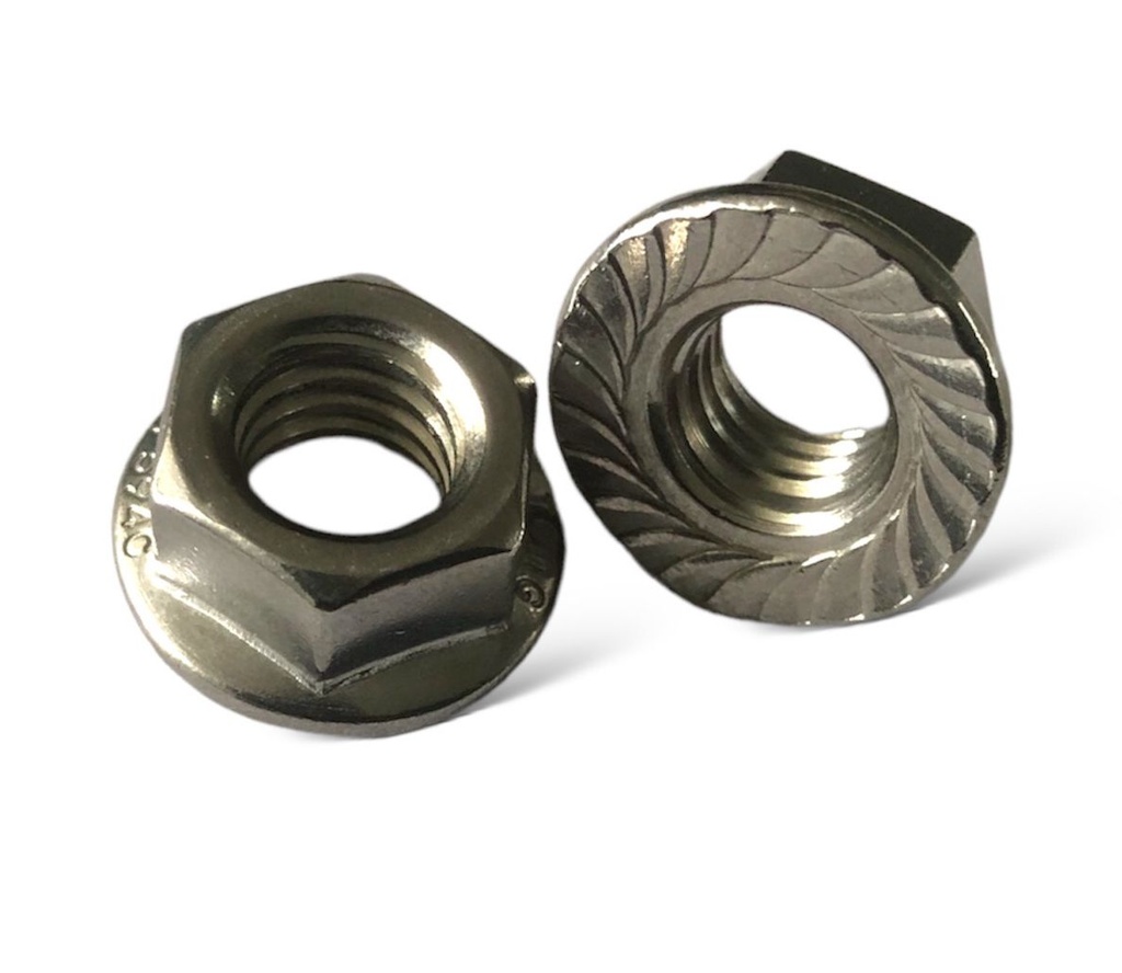TUERCA HEX FLANGE ASERR INOX 3/8-16