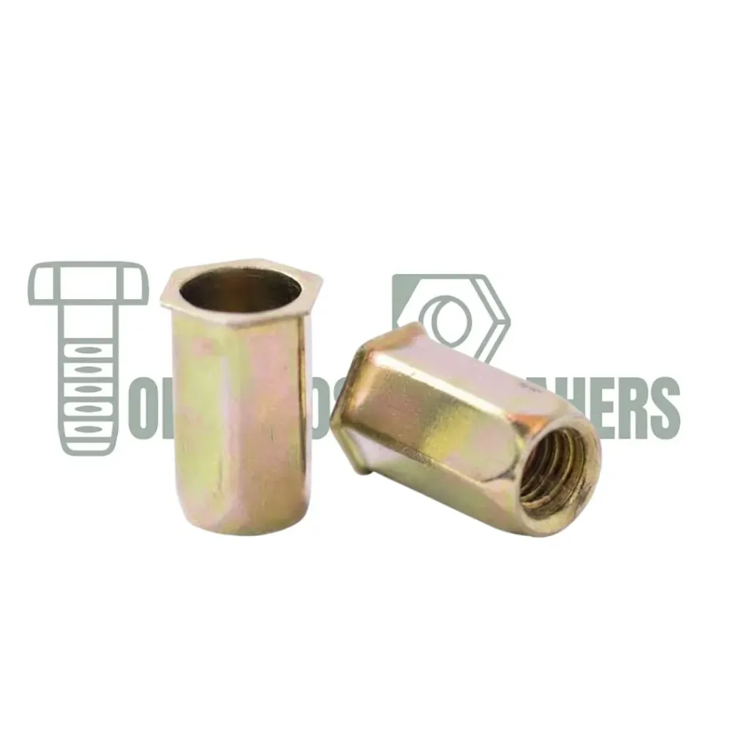 [UIHCB06] TUERCA REMACHABLE 1/4-20 HEX CBAJA ACERO