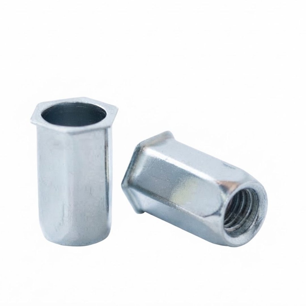 TUERCA REMACHABLE 5/16-18 HEX CBAJA ACERO GALV