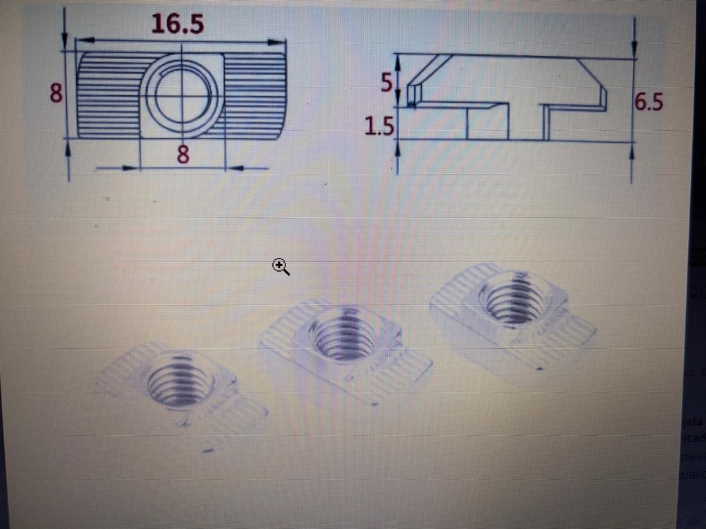 TUERCA METRICA MARTILLO M8-1.25 GALV